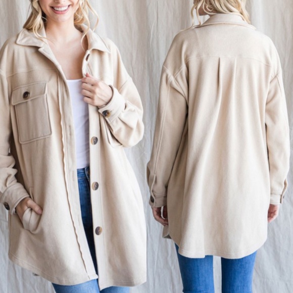 Plush Button Up Yellowstone Shacket Jacket - Picture 4 of 9